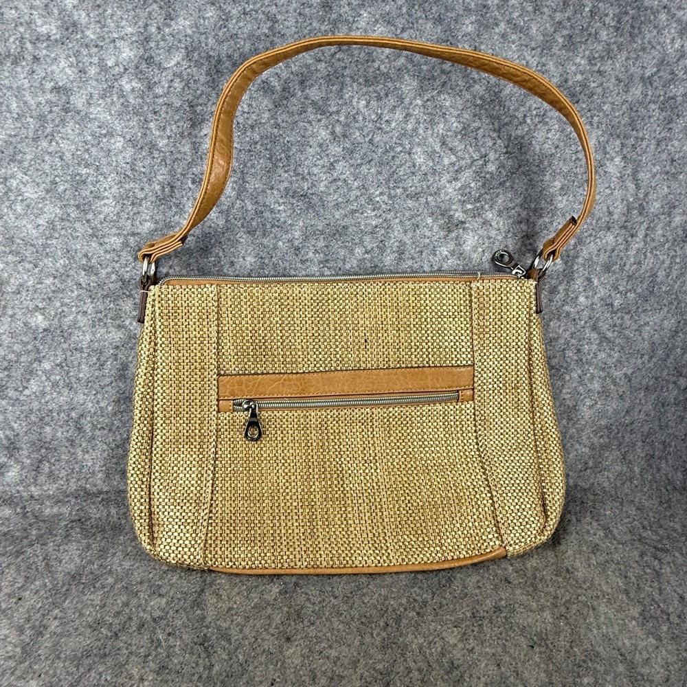 RELIC by FOSSIL Tan Brown Straw Weave Woven Handbag Tote Purse Natural Texture